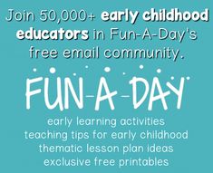 the fun - a - day flyer for early childhood