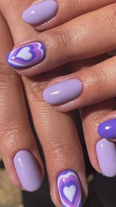 Short Anc Nail Designs, Perpul Nails Designs, Cute Nails For Little Kids, Bright Purple Summer Nails, Short Gel Nails Purple Art Designs, Purple And White Nail Ideas, Nails For Girls Kids, Nails Design For Kids, Nails June 2023