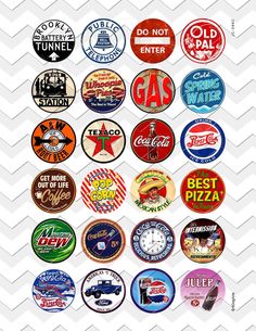 several different types of beer bottle caps on a white chevron background with the words best pizza written below them