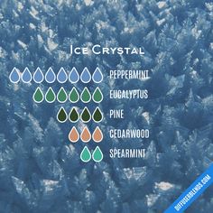 Ice Crystal | DiffuserBlends.com Essential Oil Blends Roller, Diffuser Scents, Massage Oil Blends, Perfume Blends, Scent Blends, Essential Oil Perfumes Recipes, Fragrance Blends, Potpourri Recipes, Essential Oil Combinations