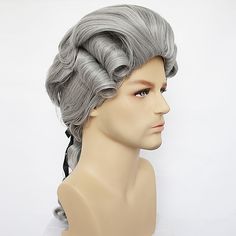 Gender:Men's,Women's; Types:Party Costume,Costume,Cosplay Costume; Style:Charm,Ordinary,Accessories,Active,Basic,Cosplay,Costume Party; Material:Chemical Fiber; Age Group:Adults'; Characters:Judge; Cosplay Works:Cosplay; Cosplay Category:Cosplay Wigs; Wig Fiber:Heat Resistant Fiber; Wig Length Range:21; Color Shade:Black,Blonde,White,Gray; Hair Material:Synthetic Hair; Head Circumference:25-40; Texture:Curly; Features:Comfortable,Natural Hairline,Breathable; Net Weight:0.3; Heat Resistant:Yes; L Judge Wig, Mens Wigs, Men's Wigs, Anime Wigs, Long Hair Wigs, Grey Wig, Masquerade Costumes, Black And Blonde, Wigs Online