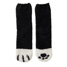 Unleash your inner feline with our Cat Paw Fuzzy Socks! Crafted for comfort and designed for fun, these socks transform your feet into cute cat paws, ensuring every step is filled with whimsy. Made with plush material, they offer unparalleled warmth and coziness, making them a must-have for those chilly days and nights. Whether you're a cat enthusiast or simply in search of unique, comfy socks, these are the purr-fect choice! Features: Material: Plush, fuzzy material for maximum warmth and comfo Cute Black Non-slip Socks, Cozy Soft Black Socks, Cat Paw Socks, Paw Socks, Cartoon Makeup, Paws Socks, Pastel Plaid, Comfy Socks, Girl Backpacks School