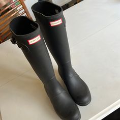 Black Worn Once In Great Condition Hunter Rain Boots, Hunter Shoes, Women Hunters, Winter Rain, Rain Boots, Women Shoes, Boots, Women Shopping, Quick Saves