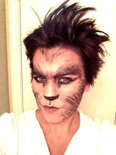 Big Bad Wolf Makeup Men, Wolf Makeup Male, Wolf Makeup Man, Werewolf Makeup, Wolf Makeup, Werewolf Costume, Wolf Costume, Halloween Men