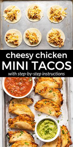 chicken mini tacos with step by step instructions