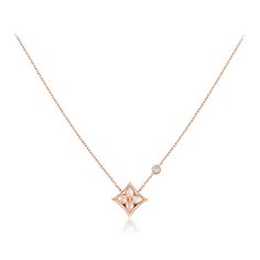 LOUIS VUITTON® - Color Blossom Bb Star Pendant, Pink Gold, Pink Mother-of-pearl And Diamond - Pink Luxury Rose Gold Necklace, Luxury Pink Jewelry, Luxury Gift Necklace, Pink Luxury Necklace, Pink Gold Pendant, Louis Vuitton Necklace, Jewelry Design Drawing, Pearl And Diamond Necklace, Louis Vuitton Jewelry