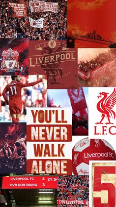 the collage shows liverpool fans and their names