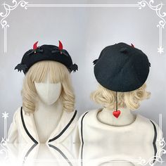 This price is for a beret only. Black Beret, Wing Design, Bat Wing, Wings Design, Bat Wings, Wine Red, Animal Crossing, Bat, Black And Red