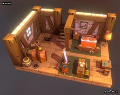 Low Poly Games, Rpg Map, Building Concept, Game Environment, Level Design