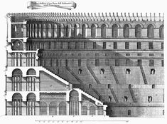 an old architectural drawing of a building