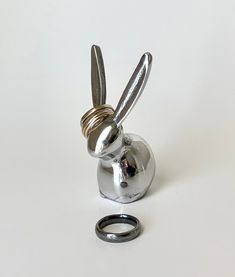 Keep your rings safe with style with this little cute Bunny. It's sturdy so it won't fell You can avoid losing or misplacing your valuable rings on this cute animal's tail next to your sink while washing dishes, showering or cleaning. Just enjoy looking at this cute piece of craft on your nightstand or your dresser. It will give a personal touch to your bedroom, bathroom, kitchen or wherever you place this adorable little animal. I personally have lost so many rings that I can consider this orna Bunny Ring, Many Rings, Animal Tails, Adorable Bunny, Animal Rings, Ceramic Rings, Washing Dishes, Animal Lovers, Jewellery Boxes