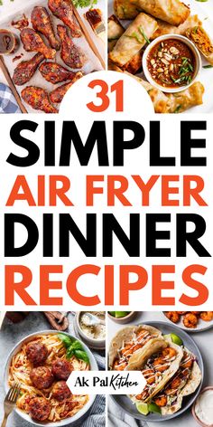 Air fryer dinner recipes are a game changer for weeknight meals. Try quick and easy air fryer meals that are perfect for meal prep or family service. From air fryer chicken recipes to vegan dinner ideas, there's something for everyone. These healthy air fryer dinner ideas are great for those on a budget, with low-carb and gluten-free dinners. Get inspired with simple air fryer recipes that save time without compromising on flavor! Must try these simple easy family friendly dinner recipes. Air Fryer For Diabetics, Air Fryer Easy Dinner, Easy Air Fryer Meals Healthy, Easy Air Fryer Dinner Recipes, Low Calorie Recipes Easy, Air Fryer Dinner