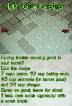 the instructions for how to use grout cleaner