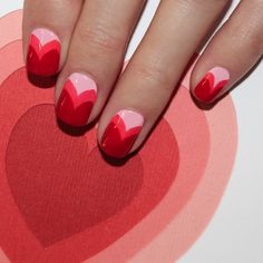 Diy Valentine's Nails, Valentines Nail Art Designs, Unghie Nail Art, Valentine Nail Art, February Nails, Heart Nail Art, Nail Designs Valentines, Her Nails, Heart Nails