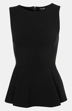 Topshop Peplum Tank | #Nordstrom #BritishStyle Black Peplum, Mode Inspo, New Classic, Work Attire, Dress To Impress, Peplum Top, Fashion Beauty, Autumn Fashion