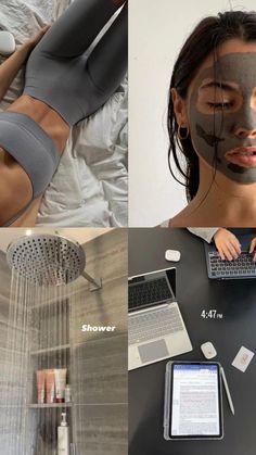 Study Workout Wallpaper, Organised Girl Aesthetic, Workouts To Do While Showering, Taking A Shower Aesthetic, Work Day Aesthetic, Work Out Wallpaper, It Girl Wallpaper, Health Vibes, Clean Wallpaper