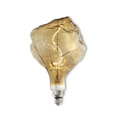 a light bulb that is shaped like a rock