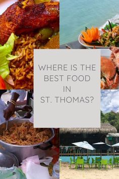 Planning a trip to the Caribbean would not be complete without a trip to St. Thomas. Aside from beaches, St. Thomas has great food and drink. Discover some of the best places to eat after you explore the island. #bestfood #Caribbean #seafood #beachbar Cowpet Bay St Thomas, St Thomas Restaurants, St Thomas Virgin Islands Things To Do, Trinidad Dishes, Breckenridge Colorado Winter, St. Thomas