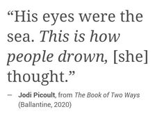 a quote from jodi picut about the book of two ways