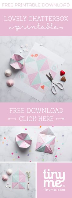 the instructions for how to make an origami box with free printable paper