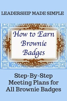 how to earn brownie badges