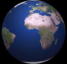 an image of the earth from space showing africa