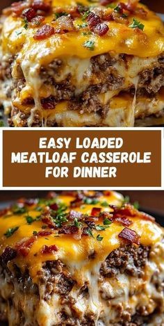 easy loaded meatloaf casserole for dinner