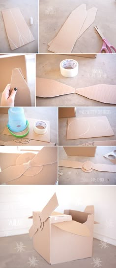 step by step instructions on how to make a cardboard box