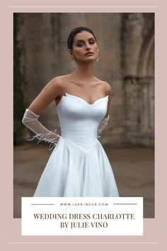 the wedding dress charlotte by julia vio is featured in this article for luxury bridals