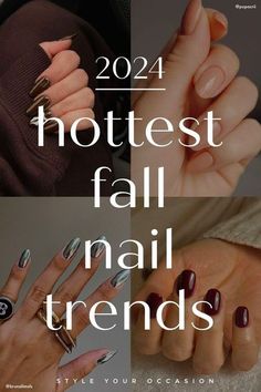 Pre Fall Nails, Fall Leaves Nail Art, Simple Fall Nails, Nails Classy, Autumn Nail, Nail Color Trends, Fall Manicure, Latest Nail Trends