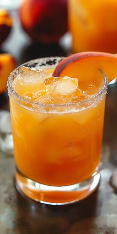 a close up of a drink in a glass on a table