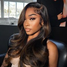 Step up your style game with our Highlight Brown Body Wave HD Lace Front glueless wig. This beautiful wig features brown highlights that flow through soft body waves, adding warmth and texture to your look. The glueless design makes it easy to wear while the HD lace provides a seamless, undetectable hairline. Key features include: ✔️ Length Options — Available in different lengths to suit your style.✔️ Lace Type — HD lace front for an invisible hairline and flawless finish.✔️ Color — Warm brown Indian Human Hair, Long Curly Wig, Human Hair Color, U Part Wigs, Body Wave Wig, Frontal Wigs, Body Wave, Hair Looks, Human Hair Wigs