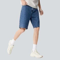 Make a statement this summer and channel your inner Pre-y2k fashionista with our 2023 Summer Collection loose men's denim shorts! Featuring a mid-waist fit. zipper & button closure and a stonewashed finish. you'll be the envy of any gathering.Why These Shorts are a Summer Must-Have: Vintage Vibe: Experience the classic vibes of the 90s with these timeless denim shorts. Luxe Comfort: Enjoy unparalleled comfort with a mid-waist fit and a loose fit style. Distinctive Finish : Impress with a stonewashed finish that adds texture and depth. Secure Closure: Feel secure with a zipper & button closure. Experience Summer in StyleInspired by the 90s. these shorts combine vintage elegance with today's fashion trends. Let these shorts be your companion as you explore the summer sunshine and make memori Casual Short Leg Jeans For Streetwear, Casual High-waisted Shorts For Streetwear, Casual Straight Leg Jean Shorts For Streetwear, Casual Relaxed Fit Bermuda Shorts For Streetwear, Casual Straight-leg Streetwear Shorts, Bermuda Shorts For Spring Streetwear, Spring Streetwear Bermuda Shorts, Spring Bermuda Shorts For Streetwear, Casual Jean Shorts For Streetwear