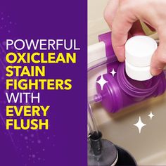 Tired of scrubbing your toilet every week? Kaboom Scrub Free! is a revolutionary toilet cleaning system that takes away the worry and hard work from toilet cleaning for up to three months. Its powerful bleach-based formula will clean and refresh your toilet every time you flush without damaging tank parts and with no hard scrubbing. Forget the hassle of every-day maintenance, handling nasty chemicals, or using a smelly brush! 100% TOUGH! Installation takes less than 2 minutes and is a piece of c Toilet Bowl Cleaner Diy, Best Toilet Bowl Cleaner, Clean Toilet, Septic Systems, Toilet Bowl Cleaners, Clean Toilet Bowl, Diy Cleaning Products Recipes, Cleaning System, Hard Water Stains