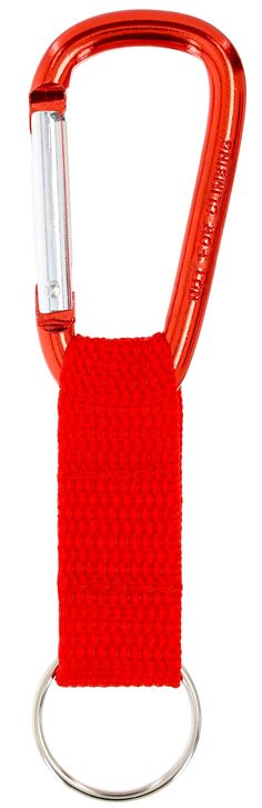 Spring loaded for easy open and close action. Includes a nylon strap and 1 In. split ring. Hillman Snap-hook Key Ring in Red | 9986371 Key Accessories, Split Ring, Key Ring, Key Rings, Split, Key, Ring, Red