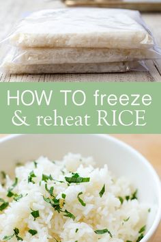 how to freeze rice and reheat rice