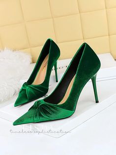 Fisdy - Bombas de cuero con tacón de aguja y lazo Green High Heels, Strap Sandals Heels, Square Shoes, Wedding High Heels, Rhinestone Pumps, Rhinestone High Heels, Zipper Heels, Velvet Heels, Pumps Heels Stilettos