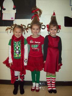 Huntingdon Primary School: Highlights > "Check out these characters from Whoville!" Whoville People, Whoville Characters, Grinch Play, Grinch Dress, Christmas Character Costumes, Grinch Birthday, Grinch Costumes