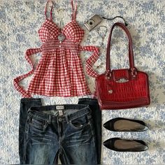 Americana Outfits, Terrence Loves You, Cute Summer Outfit, 2000s Fashion Outfits, Red Outfit, 2000s Fashion, Dream Clothes