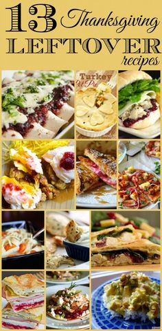 a collage of thanksgiving leftover recipes