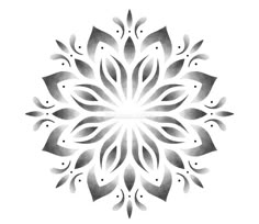 a black and white snowflake on a white background