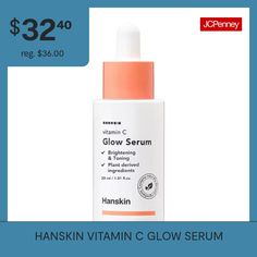 Treat your skin to the gentle yet powerful Hanskin Vitamin C Glow Serum, an antioxidant-rich formula designed for sensitive skin. This potent treatment targets dark spots and uneven skin tone, revealing a brighter, more radiant complexion with every use. Perfect for those seeking a luminous glow, this serum delivers visible results without irritation.Benefits:- Brightens Dark Spots: Effectively reduces the appearance of dark spots caused by sun exposure and breakouts.- Protects Against Free Rad… Face Serums, Glow Serum, Sun Exposure, Air Pollution, Free Radicals, Uneven Skin, Uneven Skin Tone, Face Serum, Dark Spots