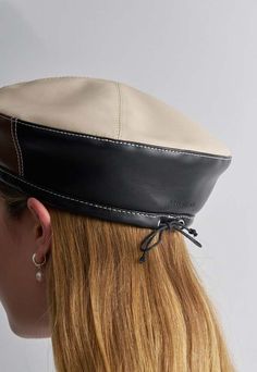 Introducing a timeless classic to your wardrobe with our beret. this stylish and versatile hat is designed with the traditional beret style. it features a tie for adjustable sizing ensuring a perfect fit.    composition    100% recycled pu exterior recycled pet lining    size & fit  57cm circumference (adjustable) brim: 6cm    about brie leon  brie leon makes accessories to be worn and treasured as a companion and memory. it's jewellery and bags for business pleasure and everything in between. l Leon Logo, Unique Hijab, Brie Leon, Beret Style, Dog Day Afternoon, Persian Fashion, Types Of Hats, Couture Details, Beautiful Hats