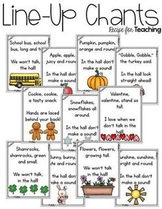 the line up chart for teaching about pumpkins