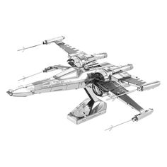 a lego star wars fighter jet is shown in black and white, with instructions to make it