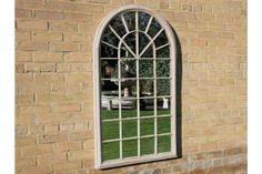 Indoor / Outdoor Distressed Arched Window Garden Mirror - 131 x 75 cm Arch Garden, Arched Window Mirror, Garden Mirror, Curved Mirror, Distressed Mirror, Distressed Frames, Garden Mirrors, Outdoor Mirror, Arch Mirror