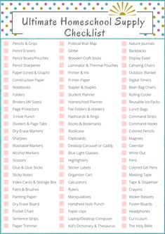 Ultimate Homeschool Supply Checklist Printable planneraddict #dailyplannerpdf #birthdayplanner Prek Homeschool Supplies, Homeschool Supplies List, Homeschooling Must Haves, Home School Supplies List, Homeschool Supply List, Auntie Things, Homeschool Checklist, Home School Supplies, Homeschool Hacks