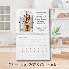 Family Blessings Photos Scripture Christian 2025 Calendar Family Blessings, Christian Calendar, 2025 Calendar, Calendar Design