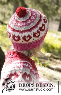 Fair Isle Knitting Patterns Free, Girls Knit Hat, Kids Knitting, Knitting Hats, Fair Isle Knitting Patterns