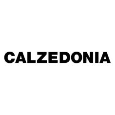 the word'caledonia'is written in black and white on a white background